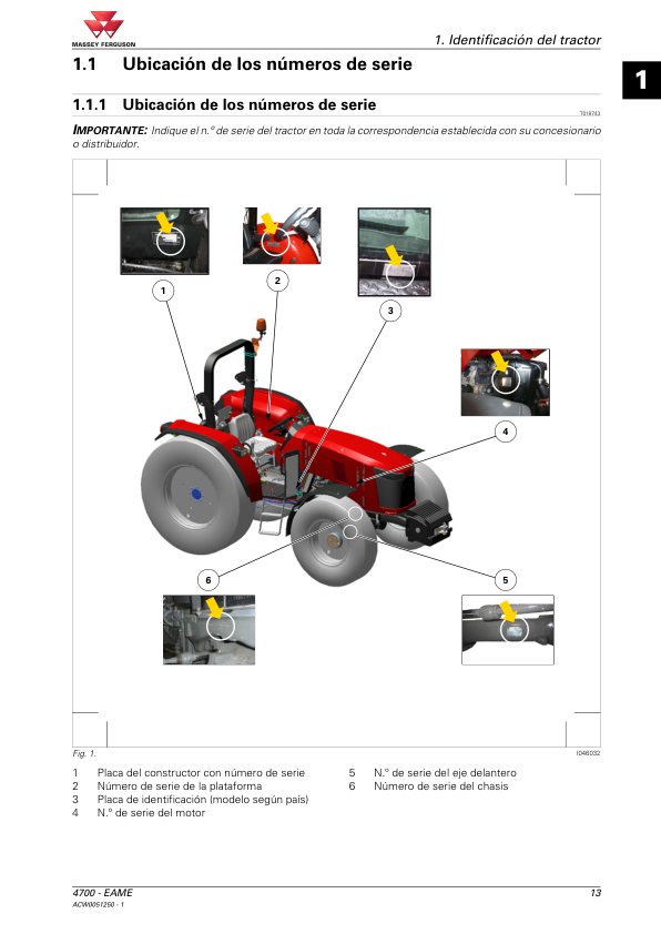 Massey Ferguson 4700 Series 4707 4708 4709 Tractor Operators Manual ES - Image 3