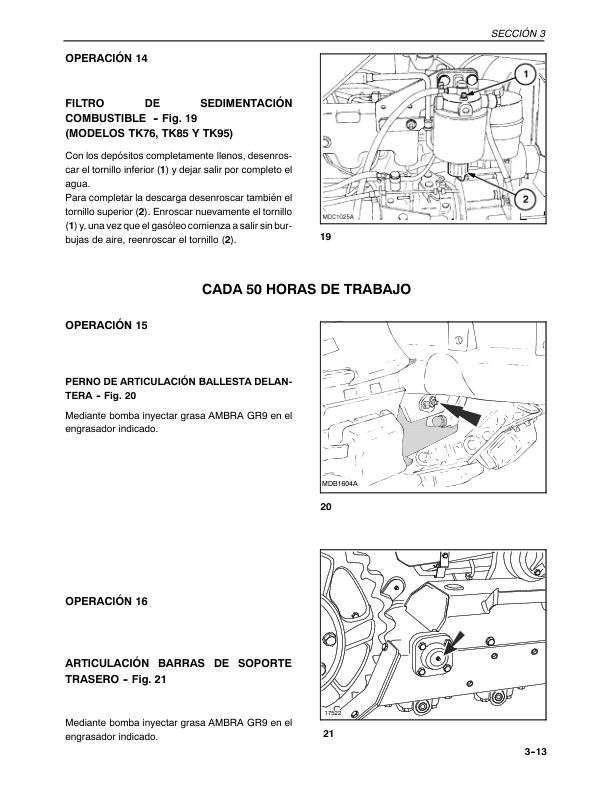 New Holland TK76 TK85 TK85M Crawler Tractor Operators Manual ES - Image 14