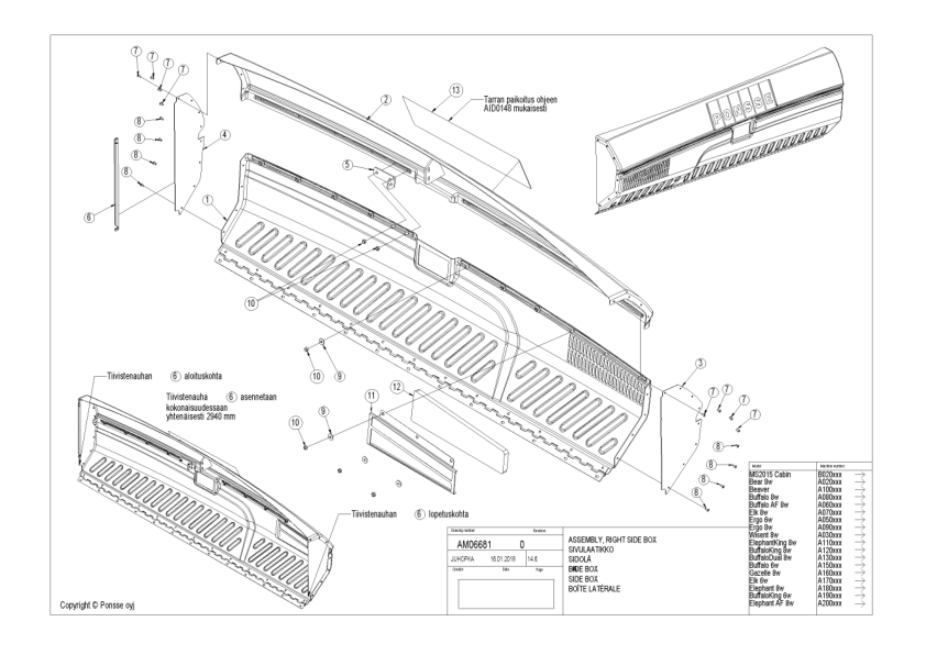 PONSSE Ergo 8w 2015 C44 H7 Harvester Parts Catalog - Image 14
