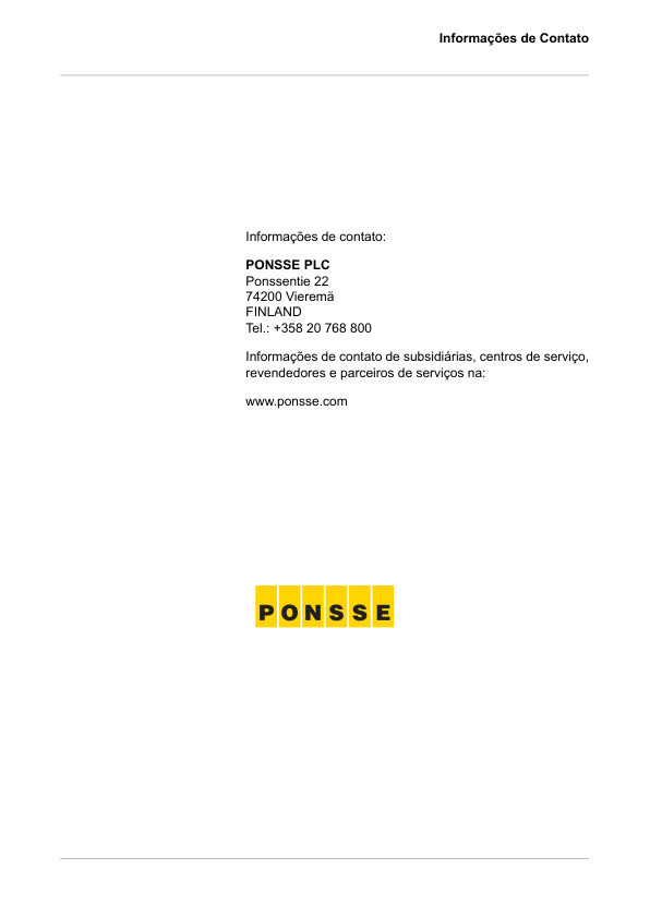 PONSSE Mammoth 8W Forwarder Operators and Service Manual PT - Image 2