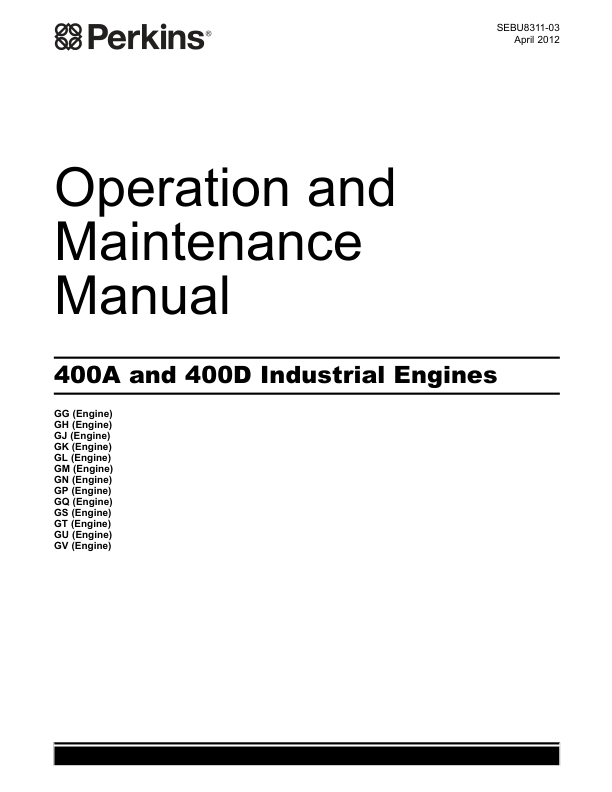 Perkins 400A 400D Engines Operation and Maintenance Manual EN - Image 2