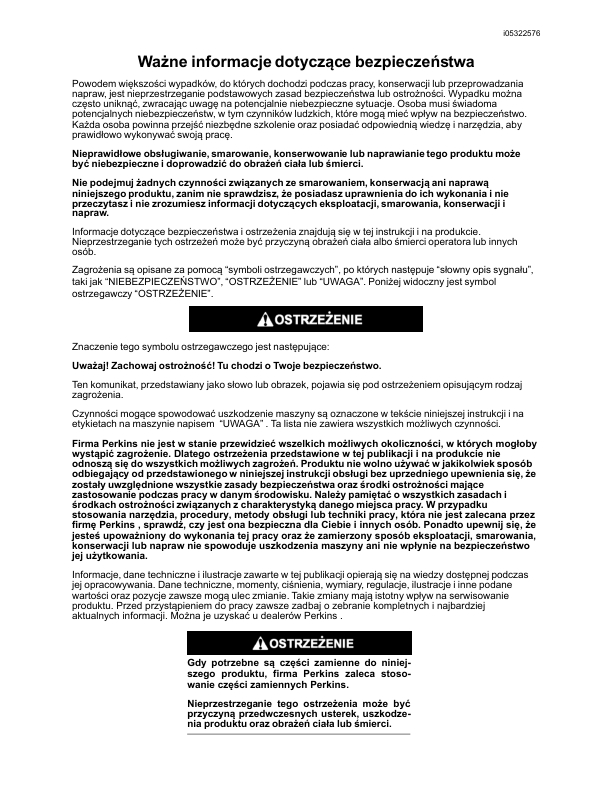 Perkins 854F-E34T Engines Operation and Maintenance Manual PL - Image 3