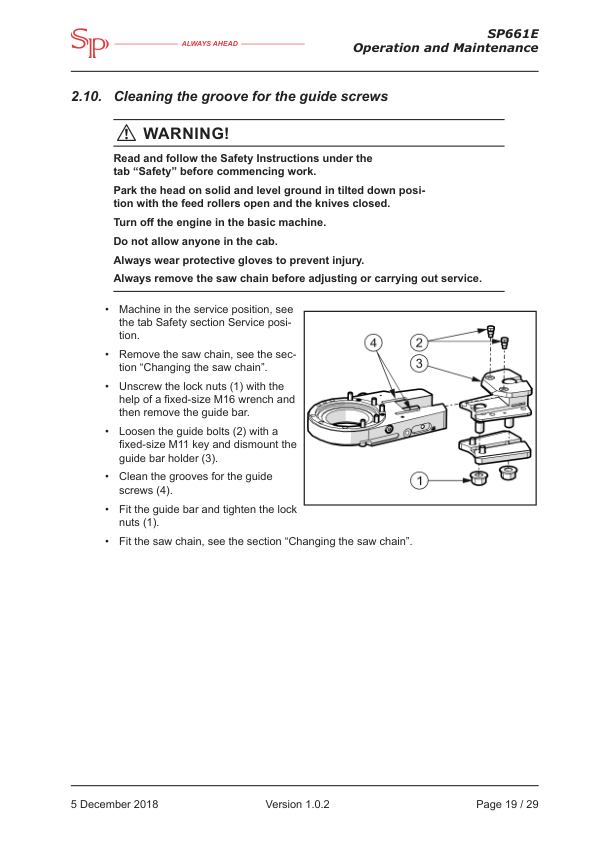 SP SP661E Processing Head Operation and Maintenance Manual - Image 14
