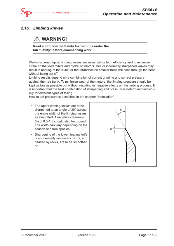 SP SP661E Processing Head Operation and Maintenance Manual - Image 16