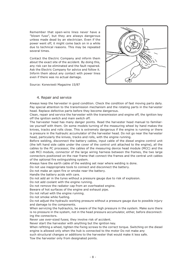 Sampo Rosenlew HR46 Harvester Operators Manual - Image 8