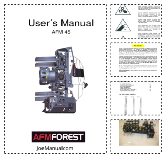 AFMFOREST AFM 45 Processing Head Operators Manual