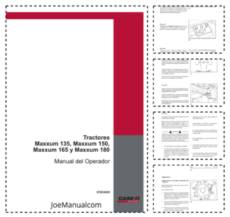 CASE 135 150 165 180 Maxxum Tractor Operators Manual ES