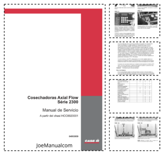CASE IH 2300 Serie Axial Flow Combine Harvester Service Manual SN HCC0020001