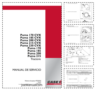 CASE IH Puma 170 180 200 215 230 CVX Tractor Service Manual ES