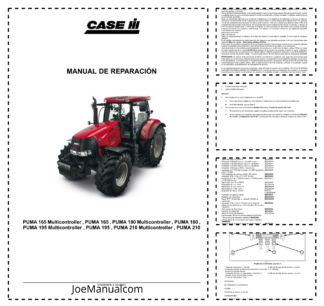 CASE Puma 165 180 195 210 Multicontroller Repair Manual ES