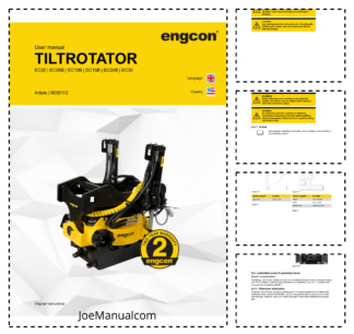 Engcon EC02 EC05B EC10B EC15B EC20B EC30 Tiltrotator Operators Manual EN