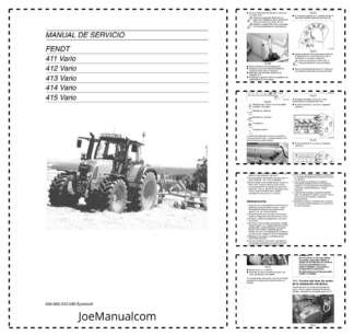 Fendt 400 Vario Tractor Workshop Manual ES