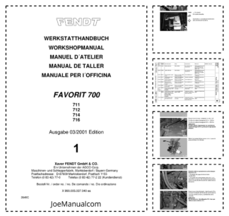 Fendt 700 Favorit COM I Tractor Workshop Manual ES