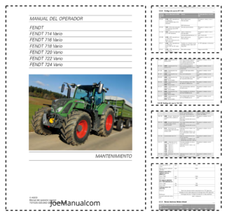 Fendt 700 Vario Tractor Operators Manual ES