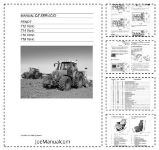 Fendt 712 714 716 718 Vario Tractor Operators Manual ES