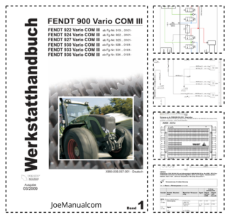 Fendt 900 Vario COM III Tractor Workshop Manual 2009