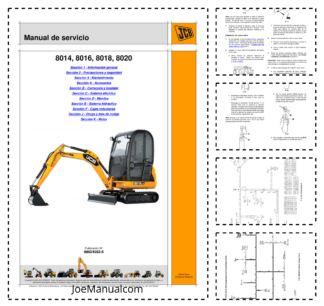 JCB 8014 8016 8018 8020 Excavator Service Manual 9803-9353-5 ES