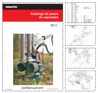 Komatsu 360.2 Processing Head Parts Catalog SN 3600023391 and UP PT