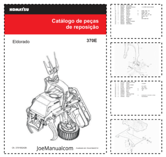 Komatsu 370E Processing Head Parts Catalog SN 3701002428 and UP PT