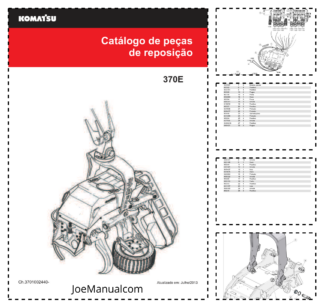 Komatsu 370E Processing Head Parts Catalog SN 3701002440 and UP PT