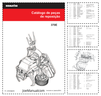Komatsu 370E Processing Head Parts Catalog SN 3701002678 and UP PT
