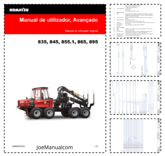 Komatsu 835 845 855.1 865 895 Forwarder Advance Operators Manual v1.13 PT