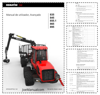 Komatsu 835 845 855.1 865 895 Forwarder Advance Operators Manual v1.24 PT