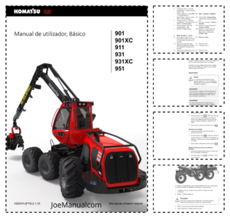Komatsu 901 901XC 911 931 931XC 951 Harvester Basic Operators Manual PT