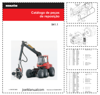 Komatsu 941.1 Harvester Parts Catalog 9410013481 and UP PT