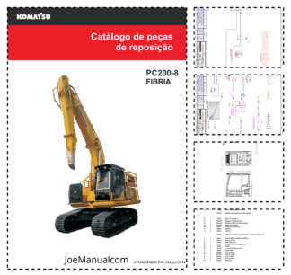 Komatsu PC200-8 FIBRIA Harvester Excavator Parts Catalog PT