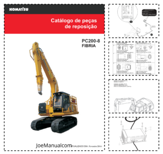 Komatsu PC200-8 FIBRIA Harvester Excavator Parts Catalog SN BXXX PT