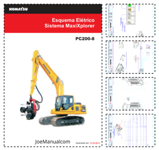 Komatsu PC200-8 Harvester Excavator Electric Service Manual 2012 PT