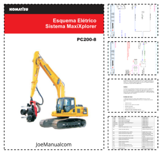 Komatsu PC200-8 Harvester Excavator Electric Service Manual PT