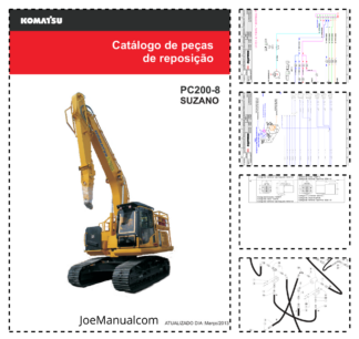 Komatsu PC200-8 Suzano Harvester Excavator Parts Catalog PT
