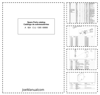 Liebherr A924 C-LI 1305 Excavator Parts Catalog SN 69890