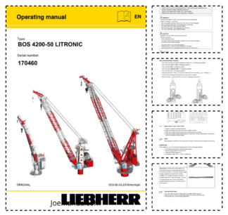 Liebherr BOS 4200-50 Litronic Crane Operators Manual SN 170460