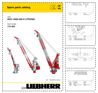 Liebherr BOX 14000-500 D Litronic Crane Parts Catalog SN 170463