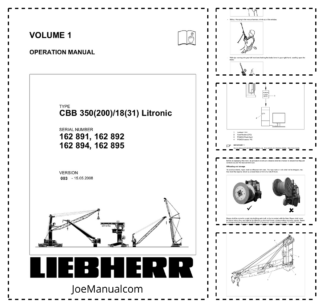 Liebherr CBB 350(200) 18(31) Litronic Operators Manual Vol 1 SN 162891 162892 162894 162895