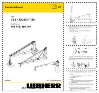 Liebherr CBB 450(250) 17(30) Crane Operators Manual SN 166144 166145