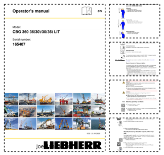 Liebherr CBG 360 36(30) 30(36) LIT Crane Operators Manual SN 165407
