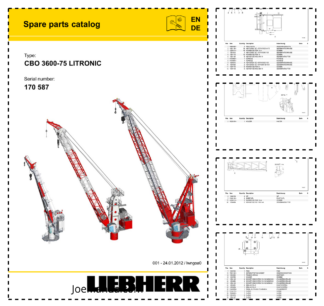 Liebherr CBO 3600-75 Litronic Crane Parts Catalog SN 170587