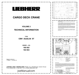 Liebherr CBW 20(30) 26 ST Crane Service Manual Vol 2