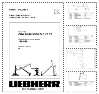 Liebherr CBW 60(40) 36 16(24.3) 28 ST Crane Parts Catalog Vol 3 SN 166010