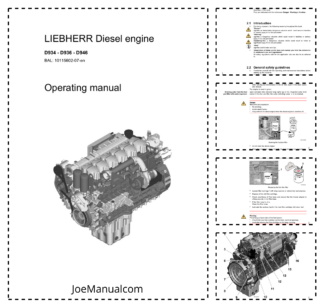 Liebherr D934 D936 D946 Engine Operators Manual