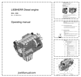 Liebherr D934 D936 Engine Operation Manual