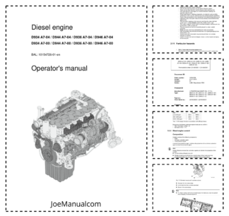Liebherr D934 D944 D936 D946 A7-04 A7-00 Engine Operators Manual
