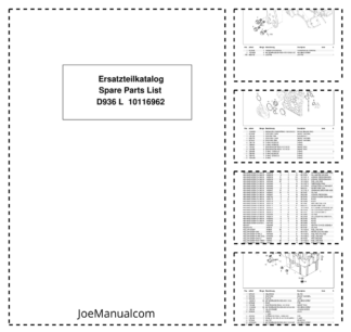 Liebherr D936L Engine Parts Catalog SN 10116962