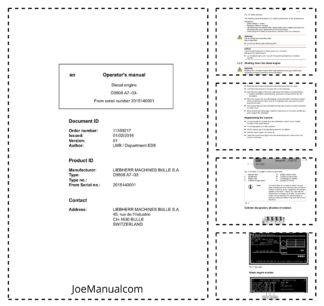 Liebherr D9508 A7-03 Engine Operators Manual SN 201514001