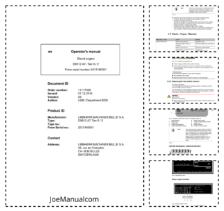 Liebherr D9512 A7 Tier 0 2 Engine Operators Manual SN 2013160001