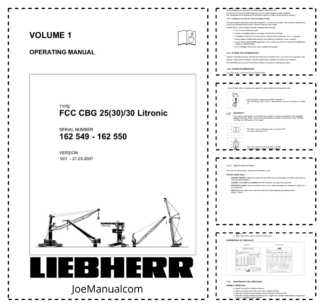 Liebherr FCC CBG 25(30) 30 Litronic Operation Manual SN 162549-162550